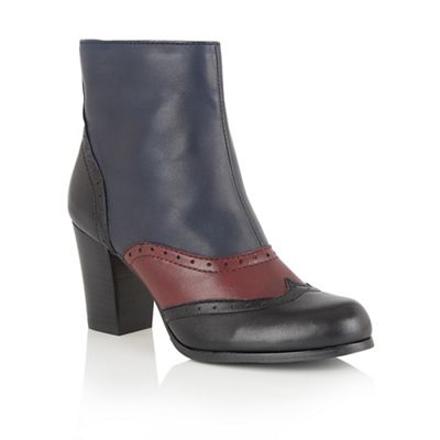 Lotus Black leather 'Halona' ankle boots